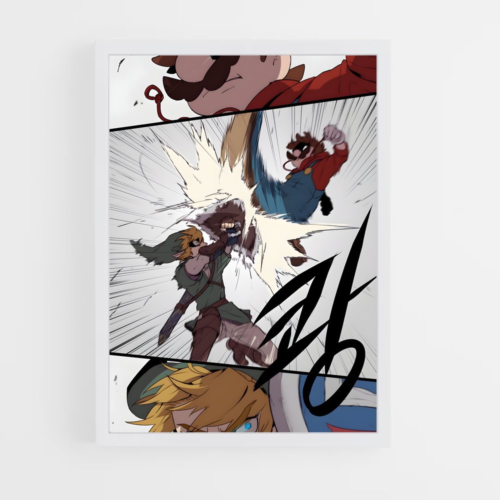 Poster Super Smash Entertainment Édition chic – affiche Super Smash Bros (vue 3)